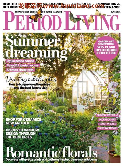 [英国版]Period Living 花园室内装修设计杂志 2021年6月刊